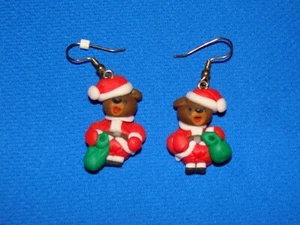 Pendientes de Navidad de oso de peluche para orejas perforadas sin marca oso de 1 1/4" usados - Imagen 1 de 23