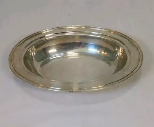 Vintage Halbmond Silber Oval Schüssel Platte Servierschale 12" x 9" x 2" Gestempelt A - Bild 1 von 8