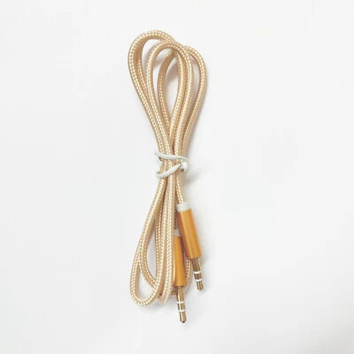 Estuche auxiliar macho trenzado de 3,5 mm con cable auxiliar de 3 pies amigable para auriculares de automóvil Foto 1 de 4