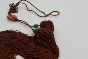 Lucky Brown Sword Tassel with Knot for Japanese Officer Swords Chinese Swords - Picture 1 of 6