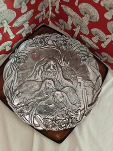 1994 Arthur Court Large Bunny Rabbit/ Round Serving Platter 12" Easter - Picture 1 of 6