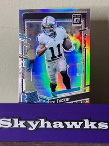 Tre Tucker Holo Clasificado Novato 2023 Panini Donruss Optic RC #261 PRIZM Raiders SP - Imagen 1 de 4