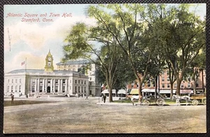 Postkarte Atlantic Square und Rathaus Stamford Conn - Bild 1 von 2
