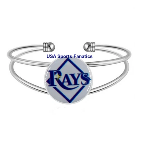 MLB - Tampa Bay Rays Team Logo Adjustable Bangle Bracelet Cover