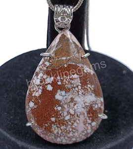 89.45 CT  Pear Natural Turquoise Pendant 925 Silver Chain EGL  Loose Gems 5MRY - Picture 1 of 6