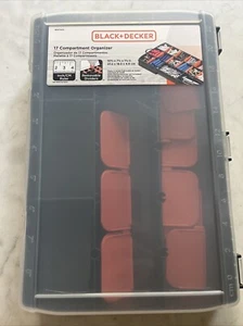Black + And Decker 17 Compartment Organizer Box For Tool Bits Pieces - Picture 1 of 2