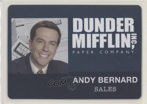 2019 The Office Downsizing Game Character ID Cards Andy Bernard Ed Helms 6d7