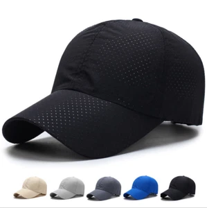 Baseball Cap Mesh Quick Dry Breathable Adjustable Visor Sun Hat Summer Men Women - Picture 1 of 17
