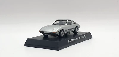 Modelo de coche fundido a presión Kyosho 1/64 MAZDA SAVANNA RX-7 SA22C FB PLATEADO Foto 1 de 4