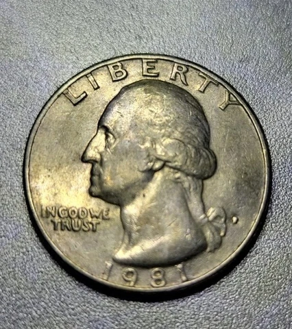 ❤️🔥  1981 filled in mint mark P/D Quarter Error coin Cover