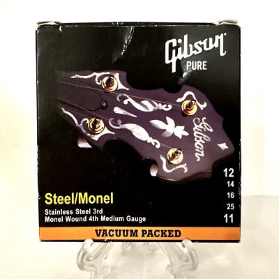 Juego de 5 cuerdas Gibson Pure Steel/Monel Banjo calibre medio SBG-573M - envasado al vacío Foto 1 de 4