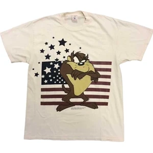 SEALED! WB 1996 Looney Tunes TAZ American Flag USA Tasmanian Devil T Shirt XXL - Picture 1 of 5