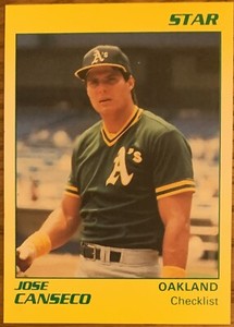 JOSE CANSECO, RARE ! 1990 STAR "YELLOW EDITION" CARD # 1, AWESOME !