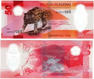 2025 Philippines Banknote P237 50 Piso UNC NEW POLYMER Type - Picture 1 of 1