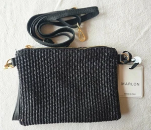 Pochette en raphia noir neuve marque Marlon (jr) - Bild 1 von 6