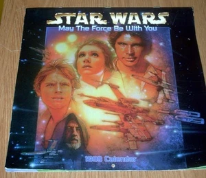 Calendario Star Wars 1999 ¡Que la fuerza te acompañe envío gratuito a EE. UU.!! - Imagen 1 de 2