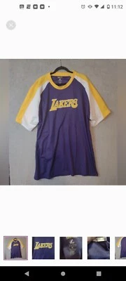Majestic Big Man NBA Los Angeles Lakers Purple/White/Gold 4X Warm-up Shirt - Image 1 of 4