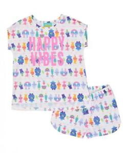 Trolls Girls Multi Color Two-Piece Pajama Short Set Size 4 6 8 10 $36