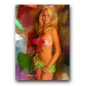 Karen Christy #3 Art Card Limited 10/50 Edward Vela Signed (Censored)