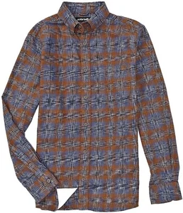Solaris Outdoors Men's SZ 2XL-Big Space dyed Plaid LS Pocket Button up Shirt - Picture 1 of 3