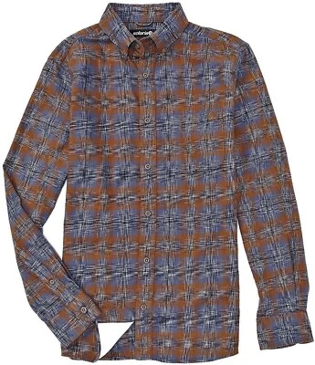 Solaris Outdoors Men's SZ 4XL-Big Space dyed Plaid LS Pocket Button up Shirt - Image 1 of 3