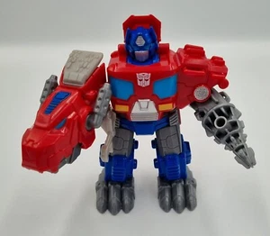 Transformers Playskool Heroes Rescue Bot Optimus Prime Dino Grey Tail Variant - Picture 1 of 2