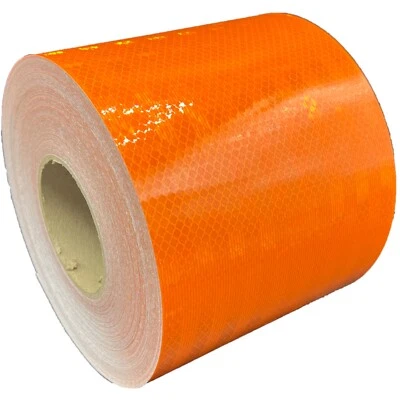 6" Orange Reflective Tape 3M 3930 HIP Air Backed Micro Prismatic Scotchlite Safe - Image 1 of 4