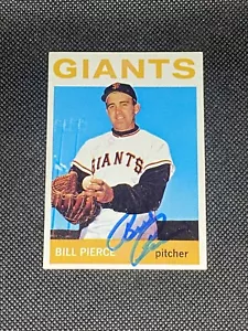 Bill Pierce San Francisco Giants signiertes Auto 1964 Topps #222 ~ COA - Bild 1 von 3