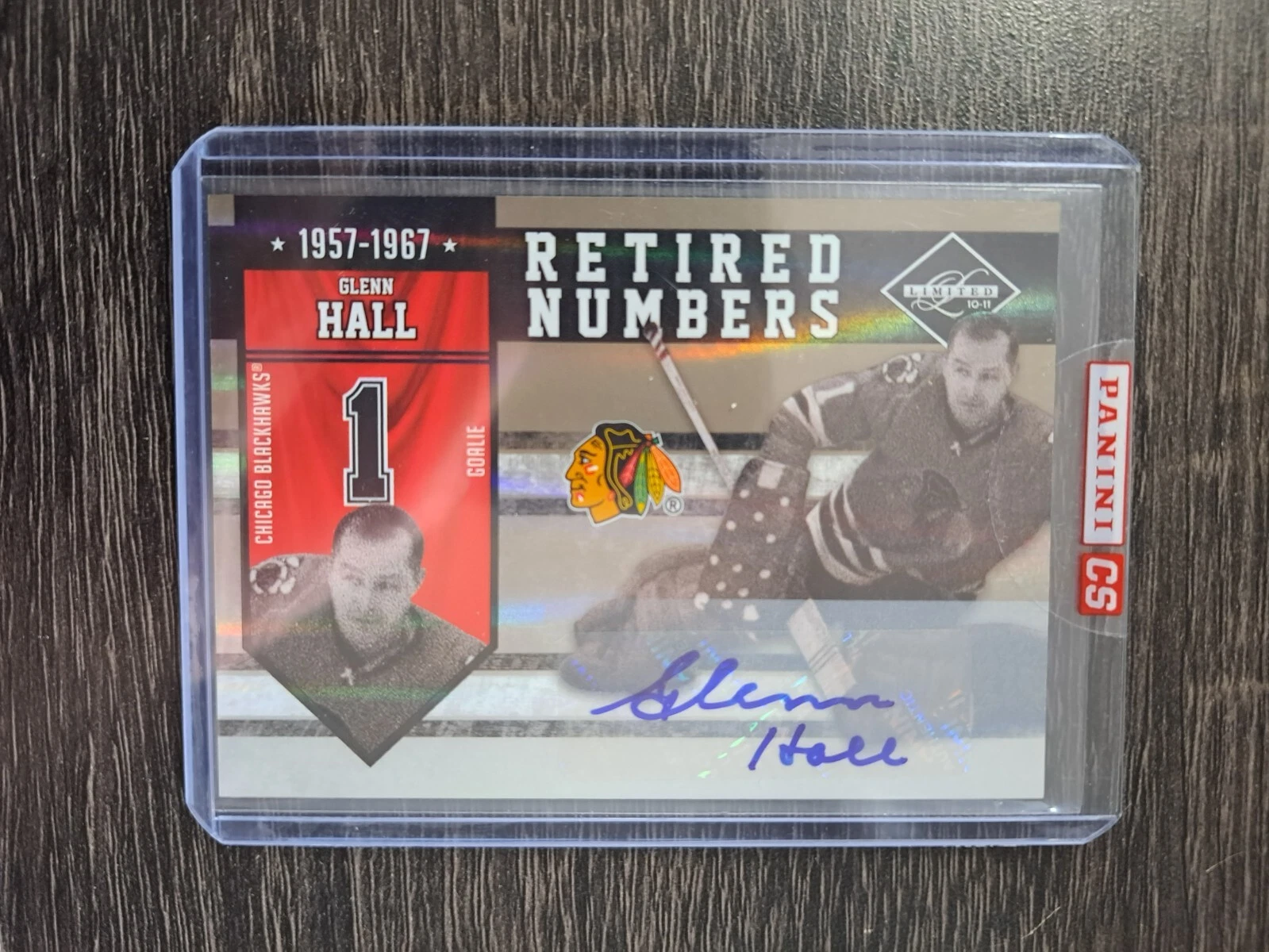 2010-11 Limited Retired Numbers Signatures Glenn Hall auto autograph /49