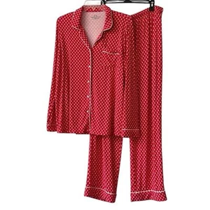 Vineyard Vines Super-Soft Reindeer Printed Knit PJ Pajama Set Women's Large - Picture 1 of 16