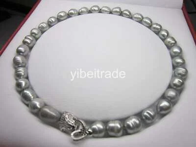 SINGLE STRANDS AAA 11-13MM SOUTH SEA GENUINE GRAY PEARL NECKLACE 20 inch - Image 1 of 2