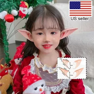 1 Pairs Elf Ears - Medium and Long Style Cosplay Fairy Pixie Elf Ears Soft Point - Picture 1 of 3