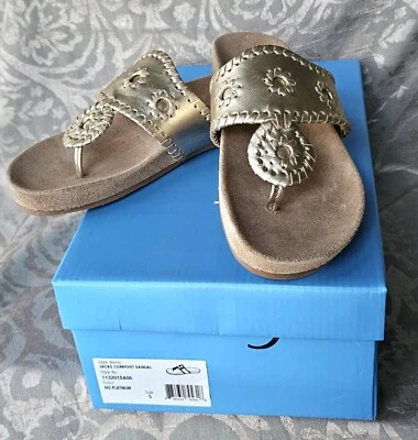 Jack Rogers Gold Flat Comfort Sandals Size 5M - Image 1 of 4