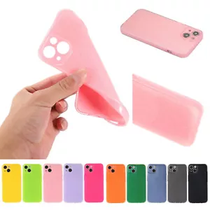 Glitter Bling Soft Candy Color Phone Case For iPhone 14 13 12 11 Pro Max XR - Picture 1 of 31