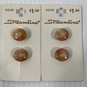 Streamline K6760 Vintage Sewing Buttons Tan Swirl Shank Lot - Picture 1 of 7