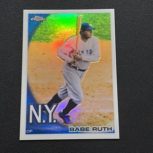 2010 Topps CHROME Wrapper Redemption REFRACTOR #222 BABE RUTH New York Yankees