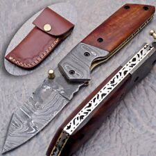 Damascus Hunting Folding Pocket Knife KCK-256