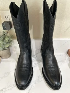 Botas de Vaquero Para Hombre Ariat 10 D M Heritage Negras Deertan Western 34770 (10002218) - Imagen 1 de 8