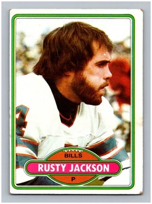 1980 Topps Rusty Jackson #142 Buffalo Bills NFL Football Trading Card Base Set - Image 1 of 3