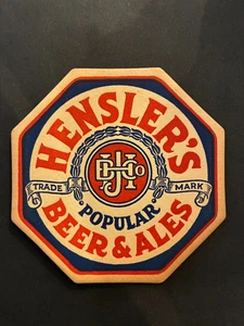 Bierdeckel. Henslers Bier und Ale. 30er Jahre. Newark New Jersey - Bild 1 von 2