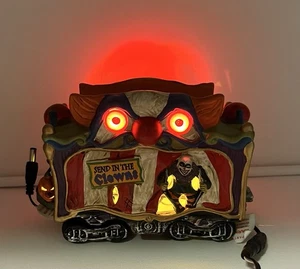Department 56 Snow Village Halloween Haunted Rails Gruseliger Clown Zug Wagen LESEN - Bild 1 von 14