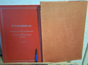 RARITÄT Fünfjahrplan DDR 1950 Ulbricht Unterschrift Große Mappe Urkunde Unikat - Picture 1 of 24