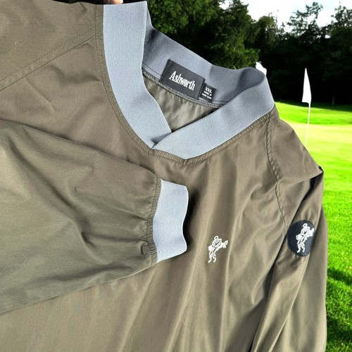 VETEMENTS Pullover golf vintage Ashworth uomo 2XL giacca giacca a vento retrò leggero scollo a V