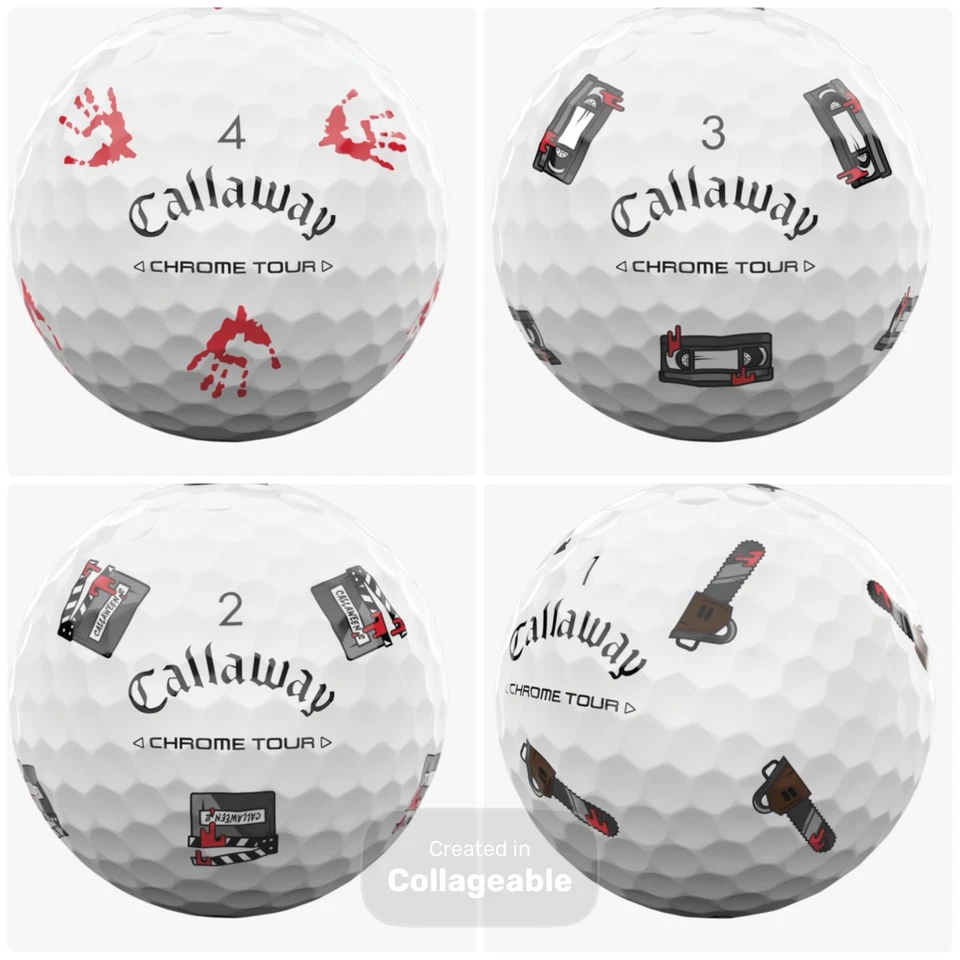 Callaway “CALLOWEEN 2” Limited Edition Chrome Tour Halloween 4 Golf balls - Image 1 of 4