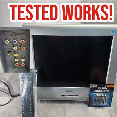 Sharp 13” LIQUID CRYSTAL TV W New Remote  LC-13AV6U Retro Gaming TESTED WORKING - Image 1 of 4
