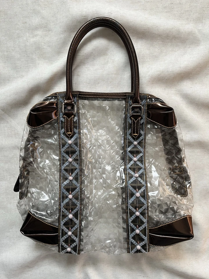 Bolso Fendi Forever Bauletto Cuentas PVC Transparente Color Raro De Colección Y2K Foto 1 de 4