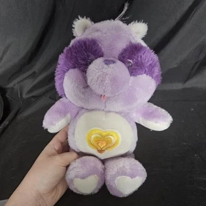 Vintage 1984 Care Bears 13" Stuffed Plush Bright Heart Raccoon Cousin Kenner - Picture 1 of 8
