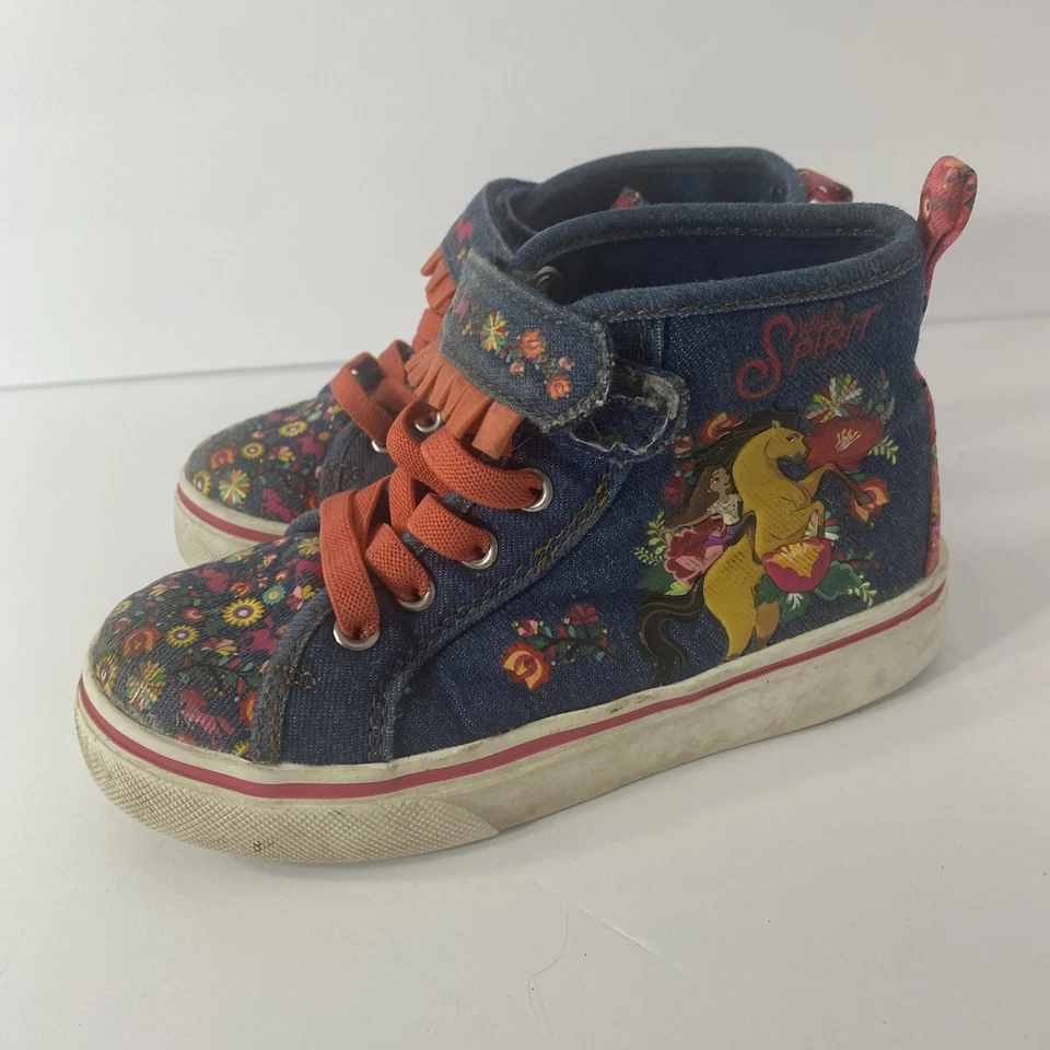 Tenis Niñas Talla 11 Wild Spirit Zapatos Atléticos Top Alto Denim Foto 1 de 4