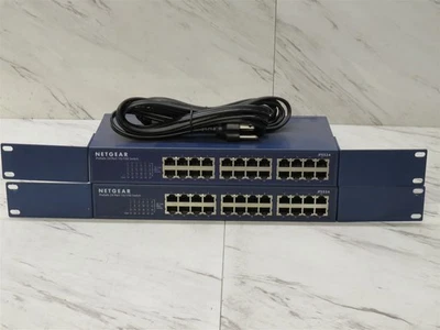 2 сетевых коммутатора NetGear Prosafe 24 порта 10/100 Fast Ethernet JFS524 v2 - Изображение 1 из 4