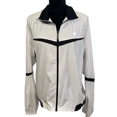 Pearl Izumi Unisex Adult Windbreaker Size XL White Black Trim Barrier Elite - Image 1 of 4